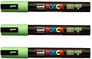 Photo 1 of POSCA PC-5M by Uni-Ball - [Pack of 3] Light Green 