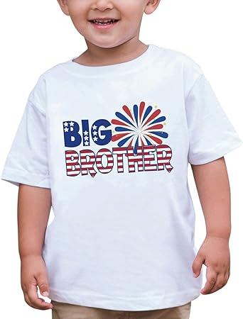 Photo 1 of 7 ate 9 Apparel Boy's Big Brother 4th of July T-Shirt SIZE 4