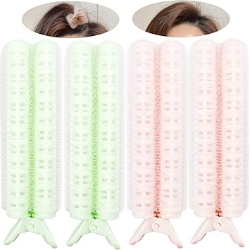 Photo 1 of NAIHOD 4 Pieces Volumizing Hair Root Clips, Hair Clip Curler Rollers Natural Clamps Rollers Self Grip Volume Hair Root DIY Wave Fluffy Curler Hair Styling Tool, Easy to Carry for Women Girls 2 pack 