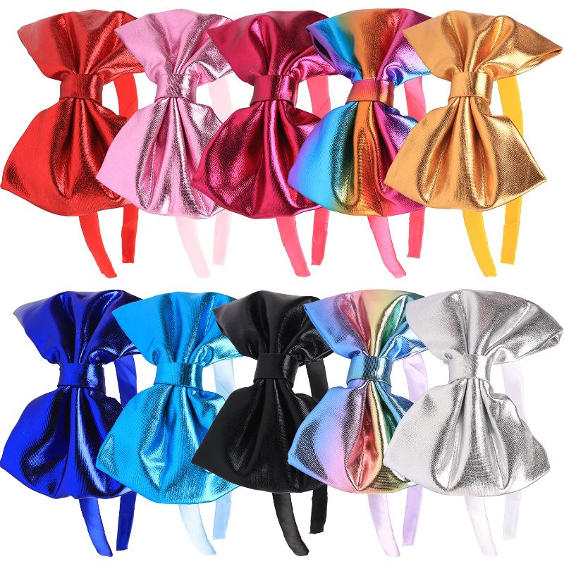 Photo 1 of 10PCS Bows Headbands for Girls, 5inch Mermaid Hair Bows Hairbands for Kids,Toddle Headbands Party Favors,Child Kids Hair Accessories
