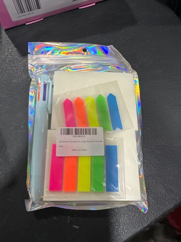 Photo 1 of 300 Sheets Transparent Sticky Note Pads, 2.75" x 3.74" Translucent Sticky Notes, Waterproof Self-Adhesive Clear Sticky Notes, Page Markers Index Tabs for Office Message Reminder (6 Pack? 300 Pcs 70x95mm