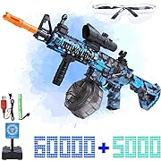 Photo 1 of Automatic Gel Splat Blaster Gun with 60000 & 5000 Luminous Water Beads, Electric Gel Gun for Orbeez with Drum, Goggles, Splatrball Toy Gun Gifts for Kids Adults for Outdoor Games, Christmas
