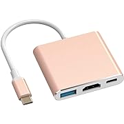 Photo 1 of Battony Rose Gold USB C to HDMI Adapter Type-C Multiport AV Converter with 4K HDMI Output USD3.0 & USBC 100W Fasting Charging Compatible for MacBook/Mac Pro Air iPad Pro and More USB-C Port Device
