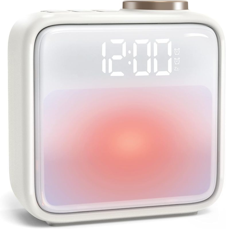 Photo 1 of AIRIVO Alarm Clock Lights, Cute Battery Alarm Clock for Bedrooms, 6 Scenes & White Noise Sync, Dual Alarms & Snooze, for Heavy Sleepers, Gifts for Kids Teens
