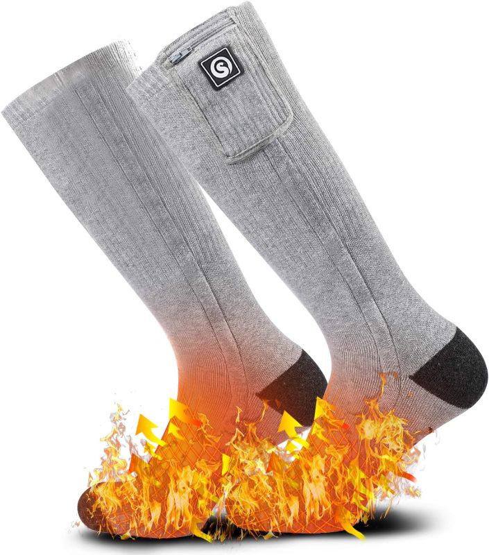 Photo 1 of Heated Socks for Women Men,Foot Warmers Electric Rechargable Battery Heating Socks,Winter Cold Feet Hunting Ski Camping Hiking Riding Motorcycle Snowboating Thermal Warm Socks
