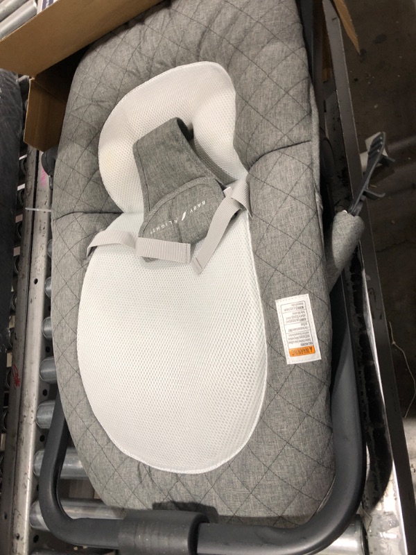 Photo 2 of Baby Delight Aura Deluxe | Portable Baby Bouncer for Infants | Baby Rocker | Quilted Charcoal Tweed Grey