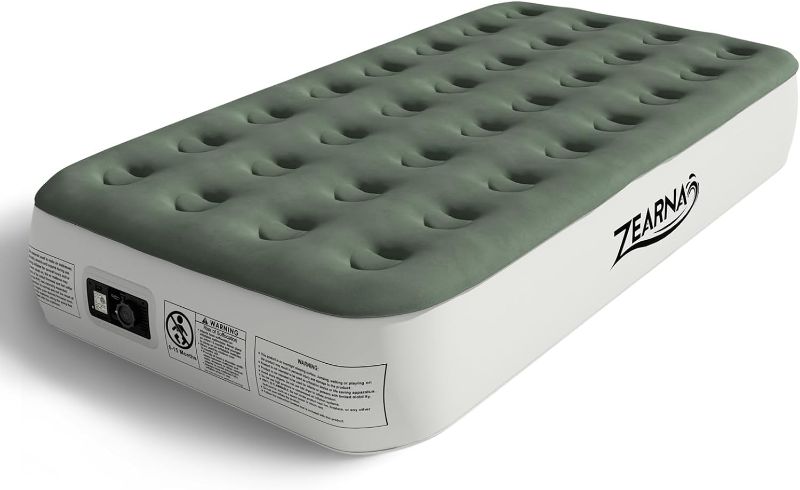 Photo 1 of Zearna Air Mattress with Built in Pump - Upgraded Twin Blow Up Mattress, 2 Mins Quick Self Inflatable, 13"/550lbs Max, Strong Support, No Lost Air, for Camping,Home,Guests,Portable Travel
