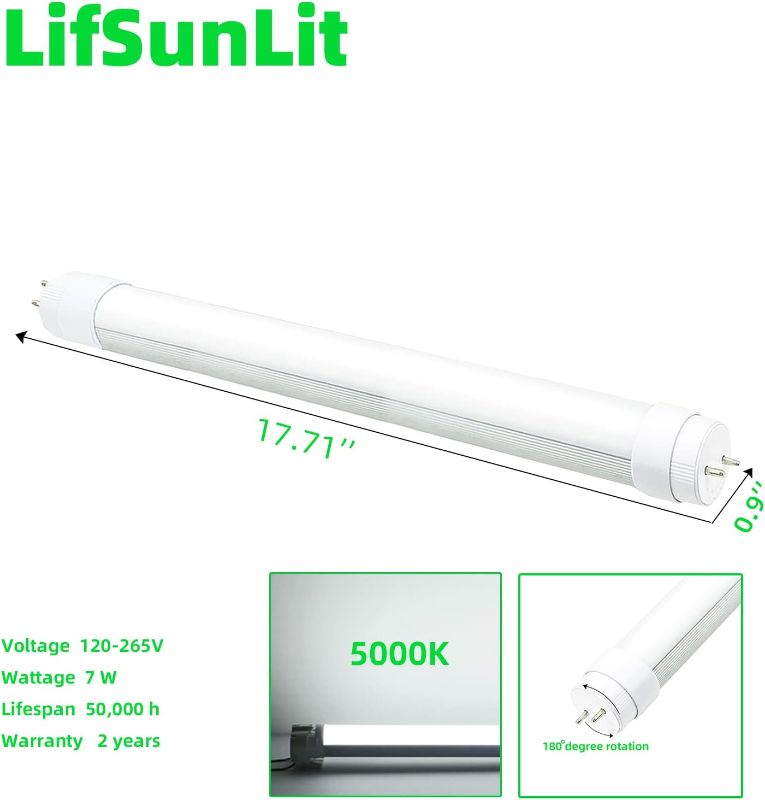 Photo 1 of  F15T8 LED Tube Light,120V,7W,18" Length,5500K Daylight White
