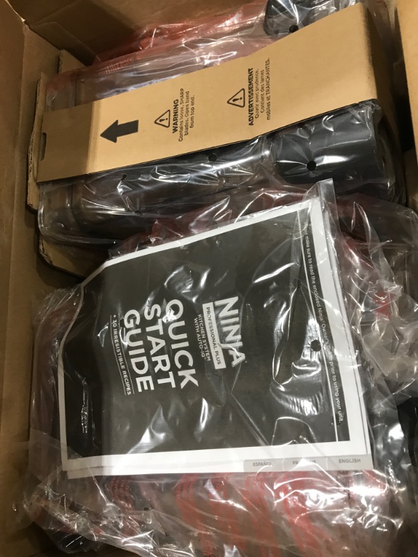 Photo 2 of Ninja AMZ493BRN Compact Kitchen System, 1200W, 3 Functions for Smoothies, Dough & Frozen Drinks with Auto-IQ, 72-oz.* Blender Pitcher, 40-oz. Processor Bowl & 18-oz. Single-Serve Cup, Grey
