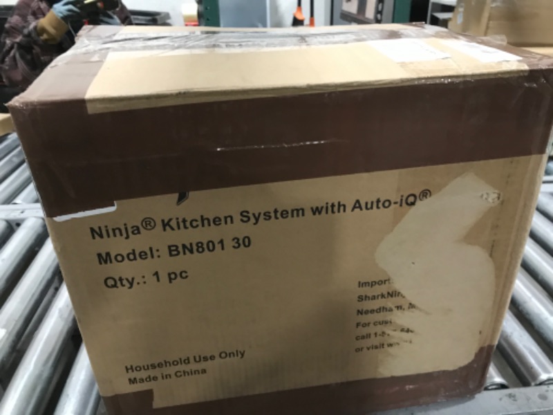 Photo 5 of Ninja AMZ493BRN Compact Kitchen System, 1200W, 3 Functions for Smoothies, Dough & Frozen Drinks with Auto-IQ, 72-oz.* Blender Pitcher, 40-oz. Processor Bowl & 18-oz. Single-Serve Cup, Grey
