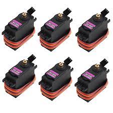 Photo 1 of BETU 6Pack MG996R Servo Motor, Full Metal Gear Digital Servo, High Speed Torque Servo Motor for RC Car/Robot/Boat/Helicopter (Control Angle 180°)