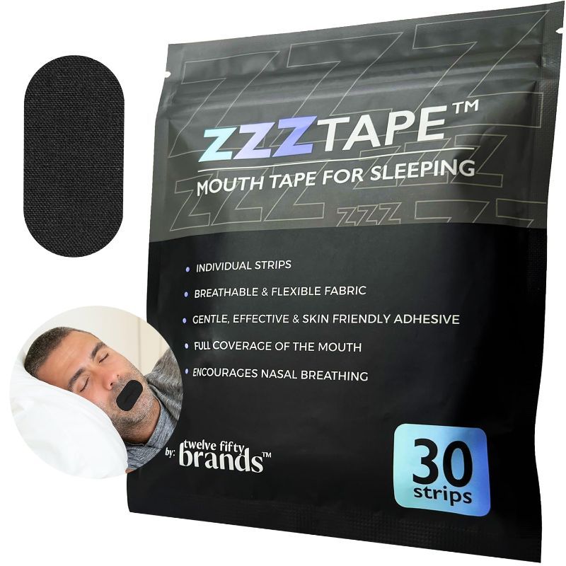 Photo 1 of ZzzTape Mouth Strips - 30pcs - Mouth Tape for Sleeping, Lip Tape for Sleeping, Sleep Tape for Your Mouth, Mouth Tape for Nasal Breathing, Snoring Solu

