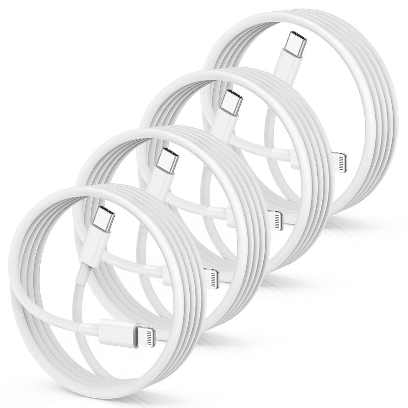 Photo 1 of 4Pack USB C to Lightning Cable 6ft,(Apple MFi Certified) Type C to TYPE C