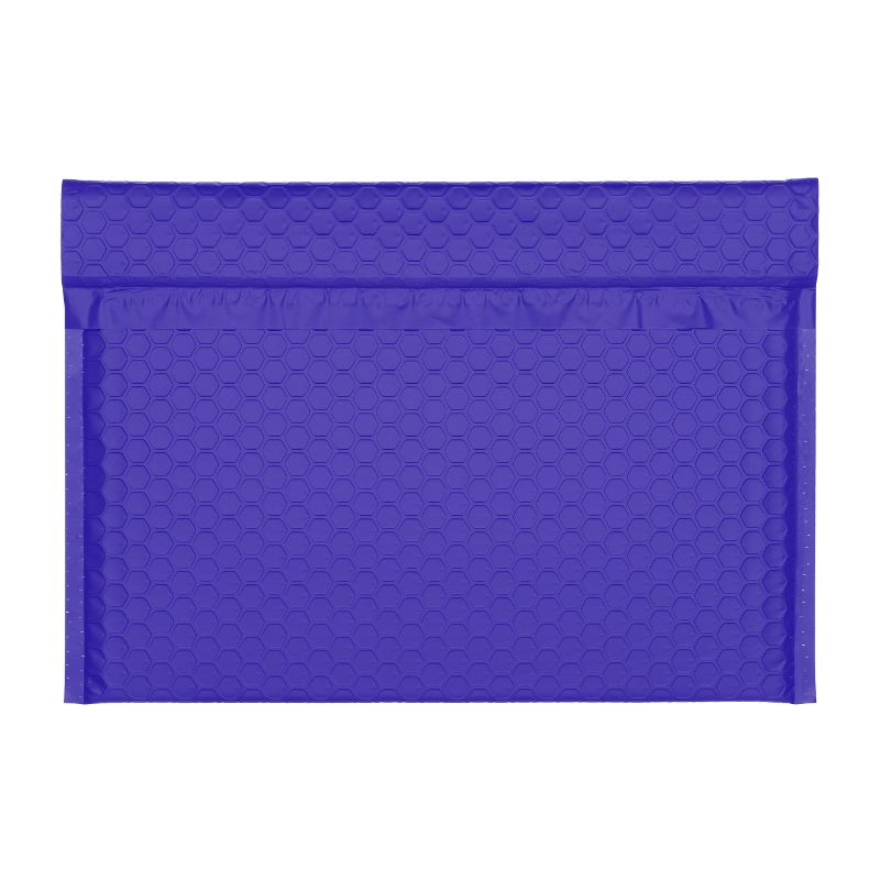 Photo 1 of DGSLTENV 12x9" Side-Opening Blue Hexagon Bubble Mailers (25-Pack) 12x9" 25PCS