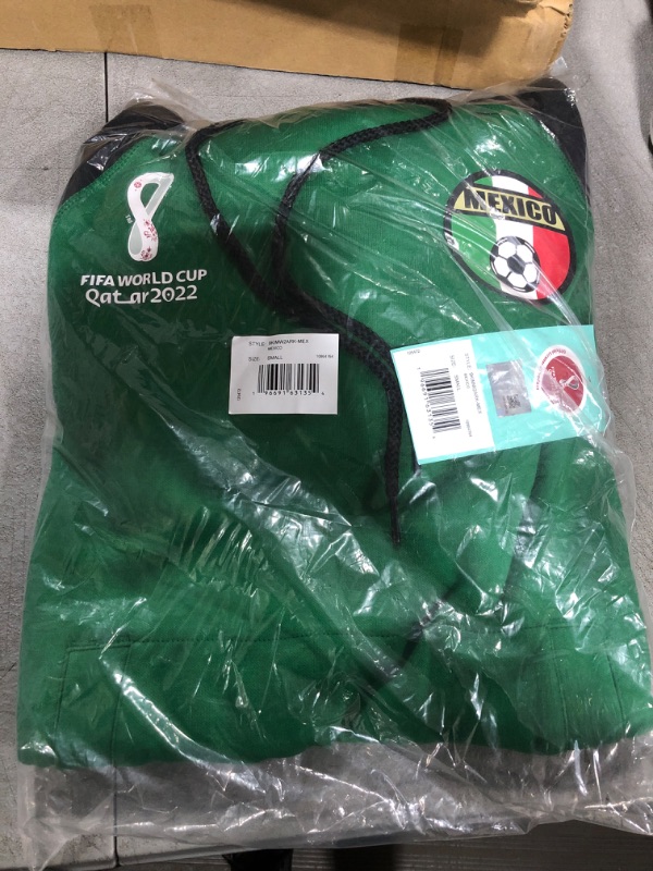 Photo 2 of Outerstuff Men's FIFA World Cup Contrast Raglan Tech Fleece Hoodie Mexico World Cup Soccer Team Small Team Color Small 