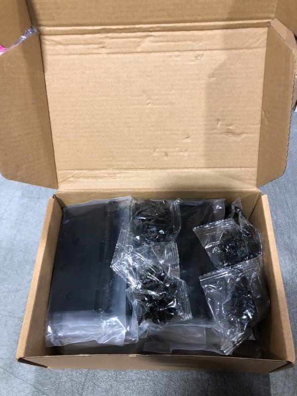 Photo 1 of 18 Pack Haliwu/Black Door Hinges, 4 in Matte Black Door Hinges, Interior Door Hinges 1/4'' Radius Rounded Corner Hinges 