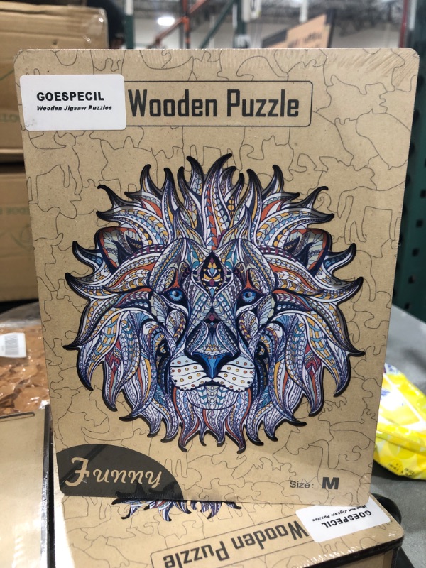 Photo 1 of  Wooden Jigsaw Puzzles- Lion King Puzzle Unique Shape Animal Wooden Puzzle, Best Gift for Adults and Kids, Family Game Play Collection Medium 