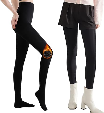 Photo 1 of  Fleece Lined Tights Women Thermal Skin Tone Pantyhose Winter Leggings 
