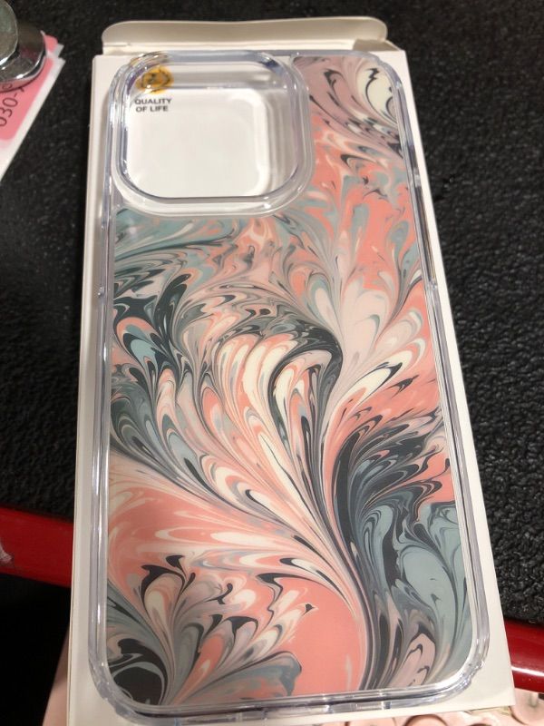 Photo 1 of Juntone Flora Designed for iPhone 15 Pro Case, [10 FT Military Drop Protection] [Non-Yellowing] Shockproof Women's Flowing Colors Design Protective Cover - 6.1 inch (Abstract Shout/Red) iPhone 15 Pro 3.Abstract Shout/Red