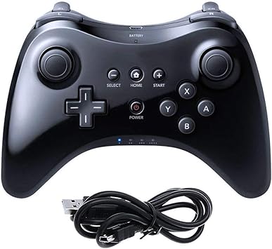 Photo 1 of CuleedTec Black Classic Wireless Pro Controller Game Controller Gamepad Joypad Remote for Wii U https://a.co/d/iAFtnCS
