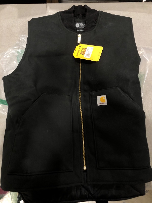 Photo 2 of Carhartt Men's Big & Tall Arctic-Quilt Lined Duck Vest Large Black