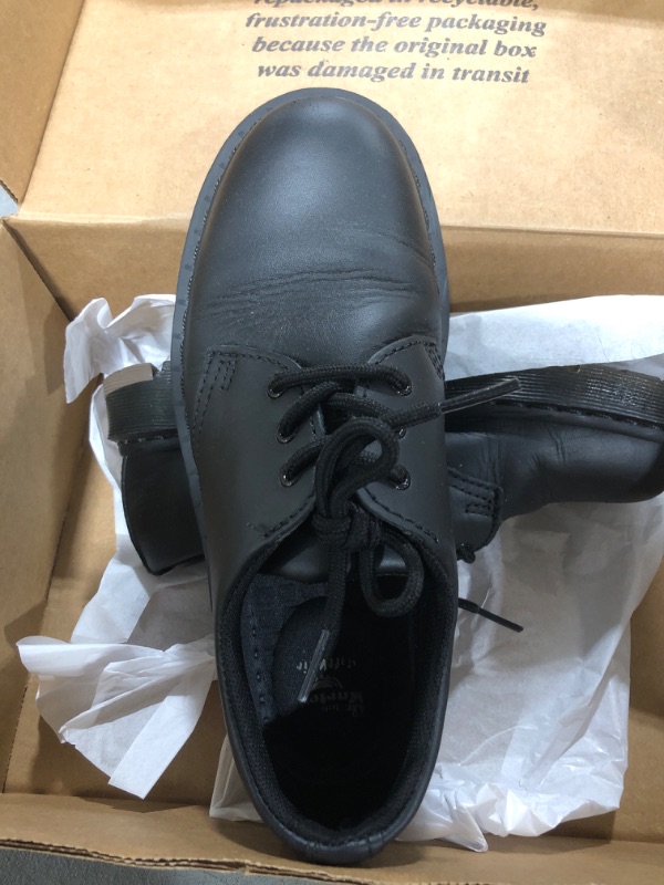 Photo 3 of Dr. Martens mens 1461 Slip Resistant Service Boots 7 Women/6 Men Black Monochrome