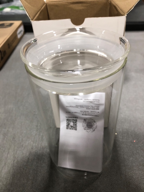 Photo 1 of ZENS Glass Canister Jar, Airtight Clear Kitchen Canisters Jars with Glass Lids, 37 Fluid Ounce Large Storage Containers for Flour or Pasta,1100ML 07-37oz*1