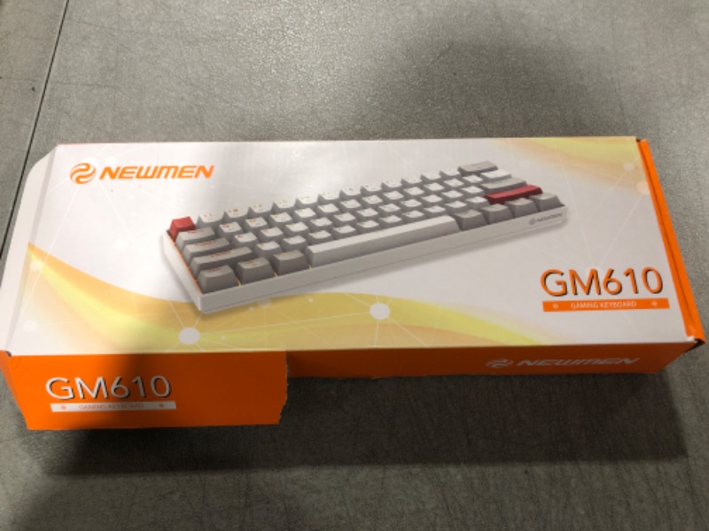 Photo 2 of Newmen GM610 60% Wireless Mechanical Keyboard,Wired/Bluetooth RGB Backlit,61 Anti-Ghosting Keys,Programmable,Hot-Swappable Gaming Keyboard,for PC Windows Mac Laptop Computer(Linear Red Switch)