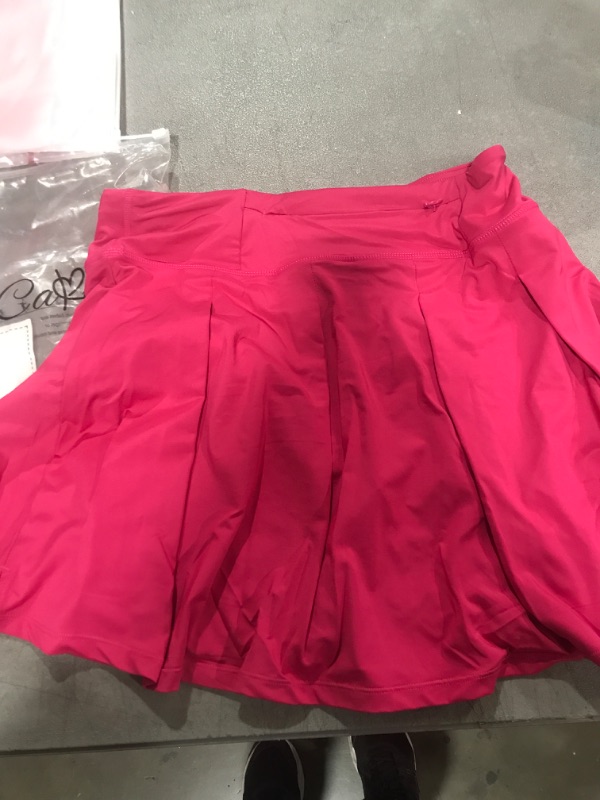 Photo 1 of Cakulo 15" Pleated Tennis Golf Skirt for Women Summer Cute Skorts Skirts High Waist Athletic Workout with Pockets Small Light Pink