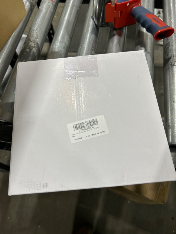 Photo 1 of Clear Acrylic Round Cylinder Display Riser Floating Acrylic Cake Stand Fillable Acrylic Stands for Display Food Cylinder Stand Clear Acrylic Pedestal Cake Riser for Wedding Party Decor (4'' H x 8'' D)