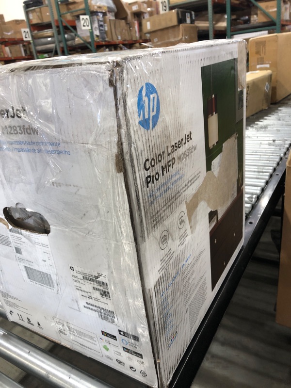 Photo 4 of HP Color LaserJet Pro M283fdw Wireless All-in-One Laser Printer, Remote Mobile Print, Scan & Copy, Duplex Printing, Works with Alexa (7KW75A), White