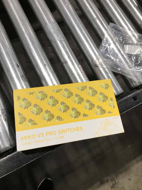 Photo 2 of FKZ akko CS V3 Cream Series Pro,5 Pin Linear Switches Pre-lubed 50gf Force Custom Switch Set with Dustproof Stem Compatible with MX Mechanical Gaming Keyboards 45pcs/Pack (Yellow)