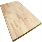 Photo 1 of 4 ft. L x 25 in. D Unfinished Birch Butcher Block Countertop in With Standard Edge
