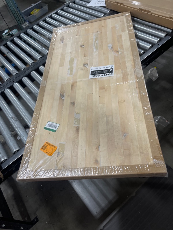 Photo 2 of 4 ft. L x 25 in. D Unfinished Birch Butcher Block Countertop in With Standard Edge
