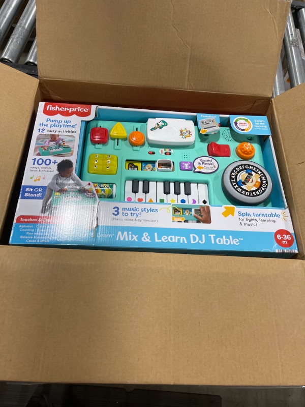 Photo 2 of Fisher-Price Laugh & Learn Baby & Toddler Toy Mix & Learn Dj Table with Smart Stages Learning & Activities for Ages 6+ Months Standard Packaging