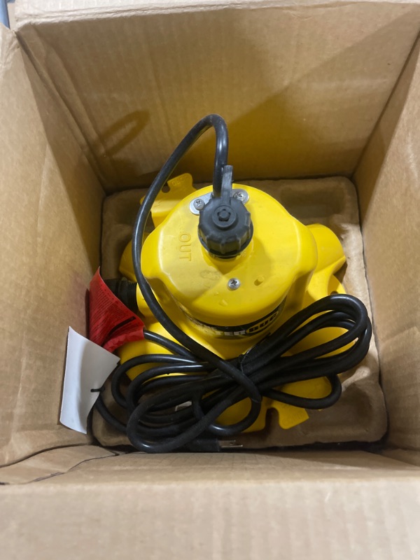 Photo 2 of WAYNE Waterbug 1/6 HP 1350 GPH Submersible Multi-Flo Technology-Water Removal and Transfer Pump, Yellow WWB WaterBug 1/6 HP 1350 GPH