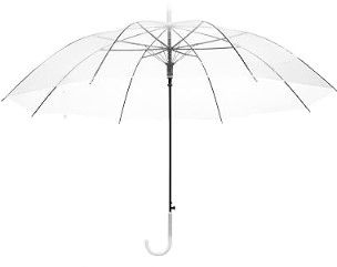 Photo 1 of 2 Pack Clear Wedding Umbrellas Bulk Transparent Auto Open Stick Umbrellas Windproof Waterproof
