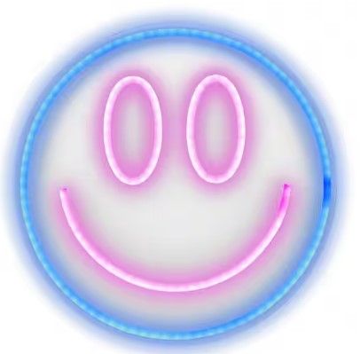 Photo 1 of "Smiley Face" 1-Piece Unframed with LED Light Neon Sign, Home Wall Art 13 in. x 13 in.