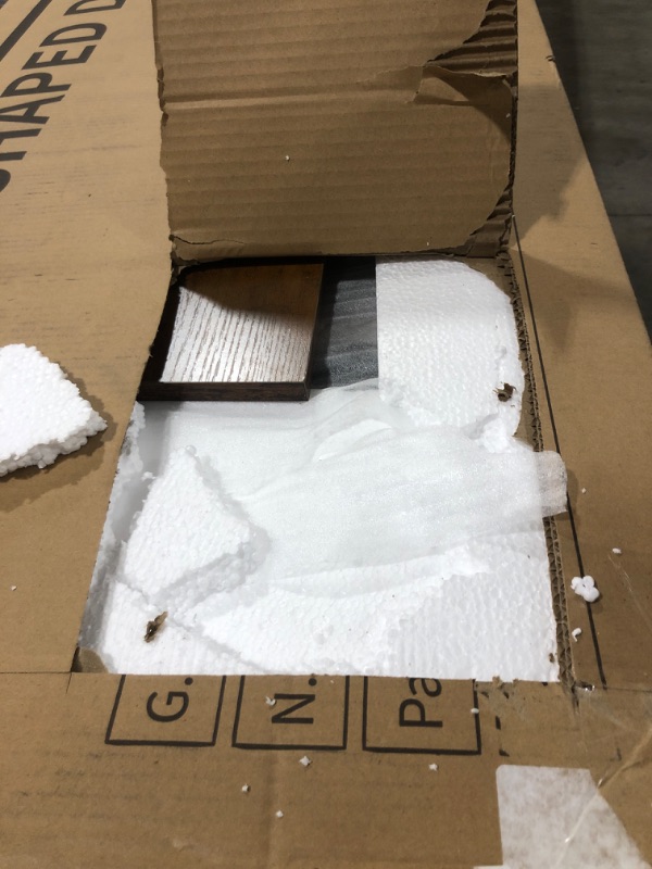 Photo 1 of ODK Small L Shaped Computer Desk with Reversible Storage Shelves, 58 Inch L-Shaped Corner Desk with Monitor Stand for Small Space, Modern Simple Writing Study Table for Home Office, Rustic Brown Rustic Brown 58 inch