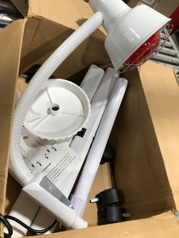 Photo 1 of LHCYLDQ Infrared Light,250-275W Red Near Infrared Heat Lamp for Relieve Joint Pain and Muscle Aches,Adjustable Red Light Standing Lamp Set White