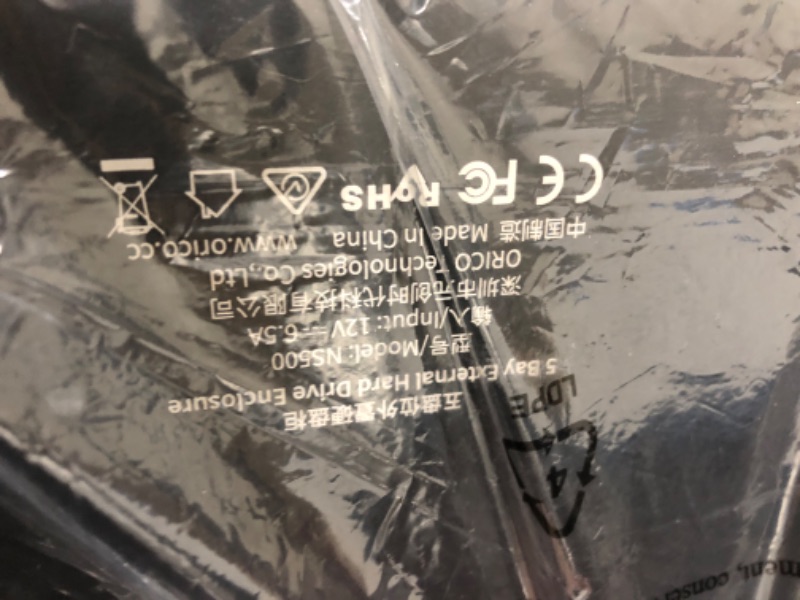 Photo 1 of ORICO 5 Bay External Hard Drive Enclosure Magnetic Aluminum USB 3.0 to SATA for 3.5inch HDD Tool Free Storage Case for Enterprise Data Backup and Expansion Up to 80TB(5X16TB) - NS500U3 NS500U3:5 Bay,USB 3.0