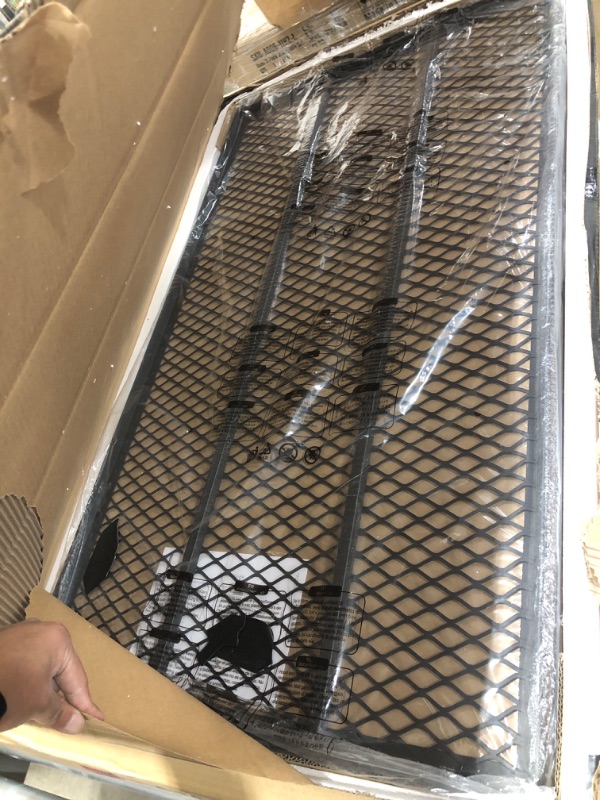 Photo 1 of VASAGLE Coffee Table for Living Room, 2-Tier Cocktail Table, Center Table with Mesh Shelf, Steel Frame, Adjustable Feet, Industrial Style, Rustic Brown and Black ULCT61X Rectangle