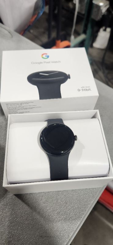 Photo 2 of Google Pixel Watch - Android Smartwatch with Fitbit Activity Tracking - Heart Rate Tracking - Matte Black Stainless Steel case with Obsidian Active band - LTE
