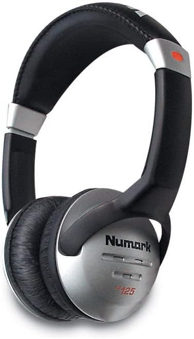 Photo 1 of Numark HF125 | Ultra-Portable Professional DJ Headphones With 6ft Cable, 40mm Drivers for Extended Response & Closed Back Design for Superior Isolation, Silver, ?ne ???k
