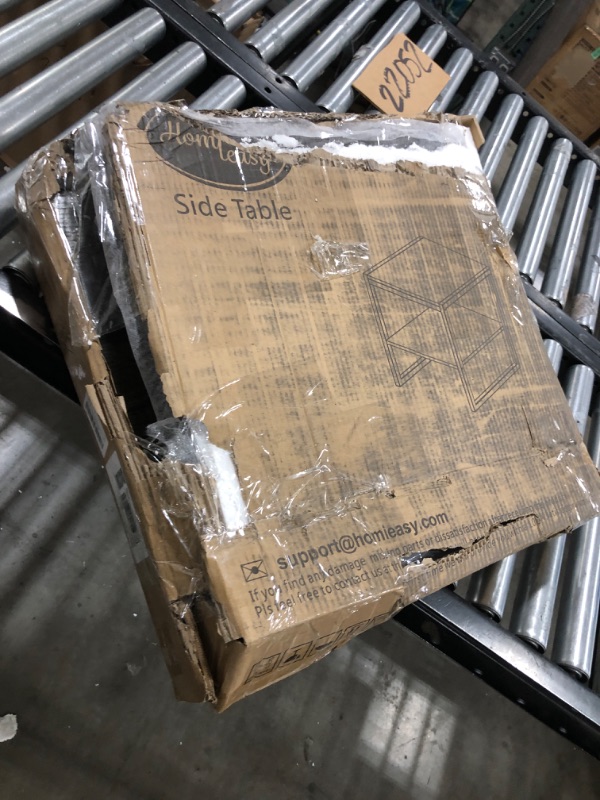 Photo 1 of Homieasy End Table, 20 Inch Square Side Table Modern Night Stand with 2-Tier Storage Shelf, Living Room Small Coffee Table, Wood Finish Bedside Table for Bedroom,Black Oak