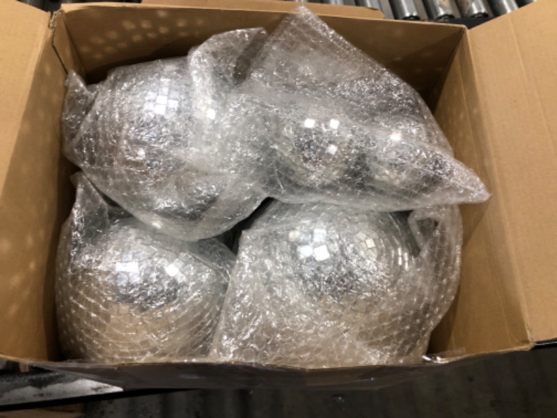 Photo 2 of 17 Pack Large Disco Ball Hanging Disco Ball Small Disco Ball Mirror Disco Balls Decorations for Party Wedding Dance and Music Festivals Decor Club Stage Props DJ Decoration (8, 6, 3.2 Inch)