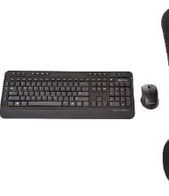 Photo 1 of Amazon Basics Wireless Computer Keyboard and Mouse Combo - Full Size - US Layout (QWERTY) 