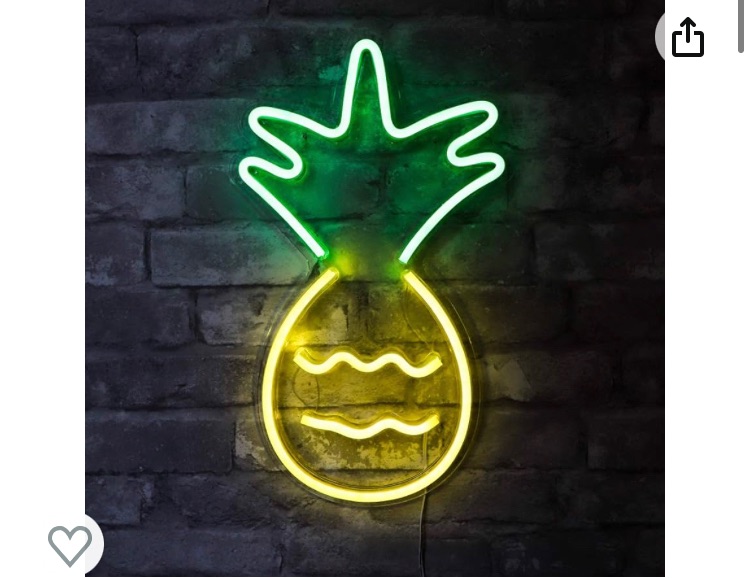 Photo 2 of 2 PC NEON LIGHTS (Pineapple & Cactus)