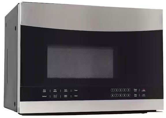 Photo 1 of 23.9 in. W 1.4 cu. ft. Stainless Steel 1000 Watts Over the Range Microwave Oven
