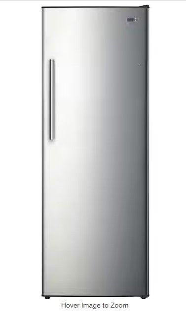 Photo 1 of 11 cu. ft. Convertible Auto Defrost Garage Ready Upright Freezer/Refrigerator in Stainless Steel, Energy Star
